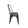 Metallstol med tresete - Stablebar