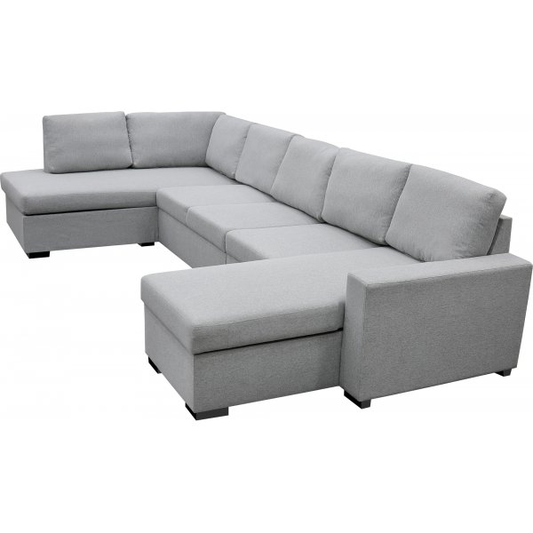 U-sofa Solna XL med oppbevaring - 367 cm - lys grå U-sofa Solna XL med oppbevaring - 367 cm - lys grå
