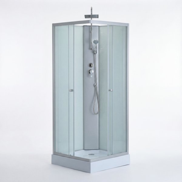 Dusjkabinett 90×90x205 cm | Hvitt glass og massasjefunksjon | Aether Dusjkabinett 90×90x205 cm | Hvitt glass og massasjefunksjon | Aether