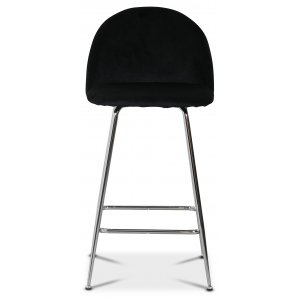 Art Velvet barkrakk - Sort fl�yel / Krom