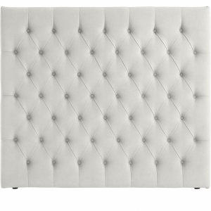 Nord sengegavl med knapper 180 x 120 cm - Gr�beige fl�yel