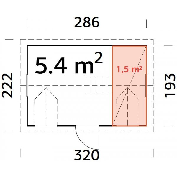 Lekehus Marie 5,4 m² Lekehus Marie 5,4 m²