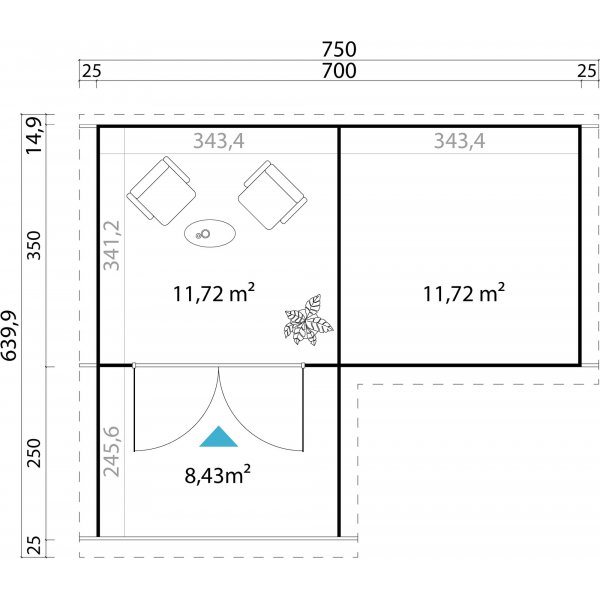 Attefall hus Bravo B - 24,5 m�