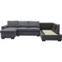 U-sofa Solna vendbar - 309 cm - mørkegrå U-sofa Solna vendbar - 309 cm - mørkegrå