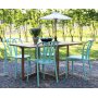 Spisegruppe Salt teak: Klaffbord i teak inkl. 4 stk. Bally stoler