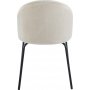 Beige fl�yelsstol med svarte ben - Astrid
