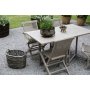 Spisegruppe Salt gr teak: Klaffbord inkl. 4 stk. Salt stoler i gr teak