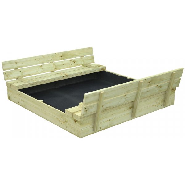 Sandkasse Sandy 16 med lokk - Grønn dyptimpregnert Sandkasse Sandy 16 med lokk - Grønn dyptimpregnert