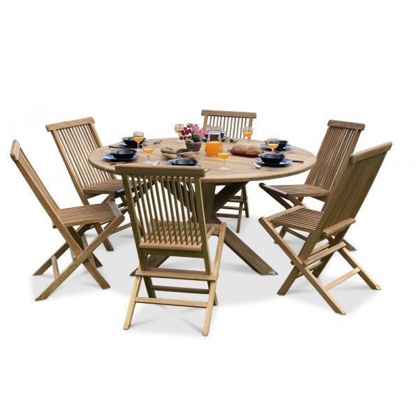 Saltö rundt spisebord i teak - 150 cm diameter Saltö rundt spisebord i teak - 150 cm diameter