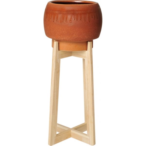 Fiolinpiedestal med potte i terrakotta Fiolinpiedestal med potte i terrakotta