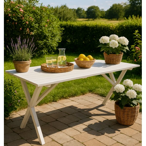 Spisebord Scottsdale - 190 cm | Hvitmalt