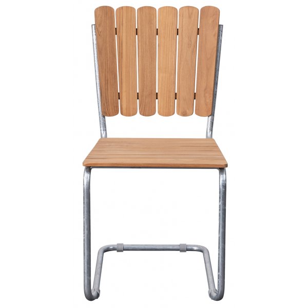 Stabelbar utestol - Teak / Galvanisert stl - Mllan + Rengjringsspray for utembler