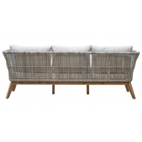 Inez loungegruppe - Grå syntetisk rotting og akasietre Inez loungegruppe - Grå syntetisk rotting og akasietre