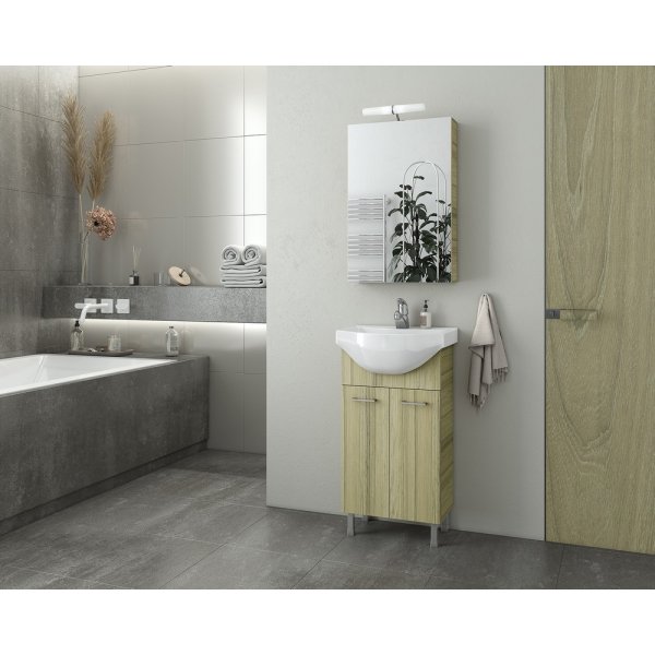 Mbelpakke Ritmo 45 - Natural Oak med speilskap