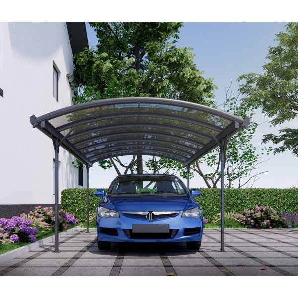 Carportsett 15 m² aluminium 505x303 cm kanalplasttak Carportsett 15 m² aluminium 505x303 cm kanalplasttak