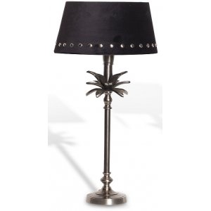 Palmebladsbordlampe 39 cm - Gammelt s�lv