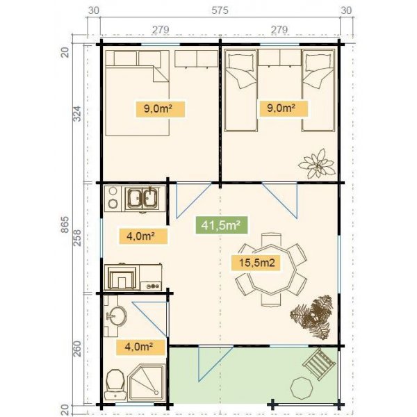 Fritidshus Molly B - 49,7 m² Fritidshus Molly B - 49,7 m²