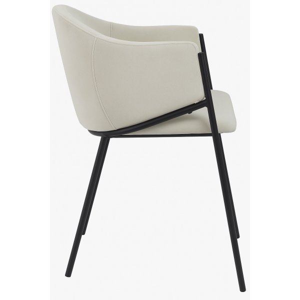 Spisestol Beige/Grå med Svarte Ben - Stacey Spisestol Beige/Grå med Svarte Ben - Stacey