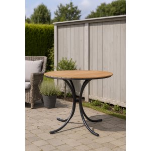 Holmsund rundt spisebord 100 cm - Svart/Akasia Holmsund rundt spisebord 100 cm - Svart/Akasia