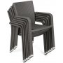 Spisegruppe Sumba bord + 6 stoler - Mrkegr