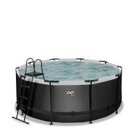 Basseng ø 360x122cm med sandfilterpumpe - Svart Basseng ø 360x122cm med sandfilterpumpe - Svart