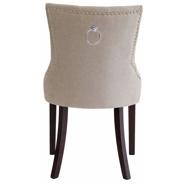 Tuva stol beige med brune ben