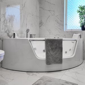 Boblebad med glassfront & varmeovn 140x140cm | BK-006V Boblebad med glassfront & varmeovn 140x140cm | BK-006V
