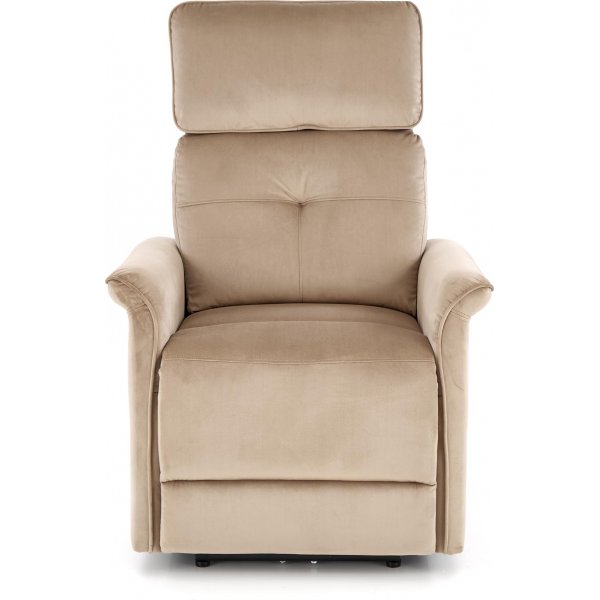 Semir elektrisk hvilestol med USB - beige fl�yel