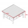 Tinka bambus utend�rs gruppe; 3-seters sofa med bord og 2 lenestoler - Bambus