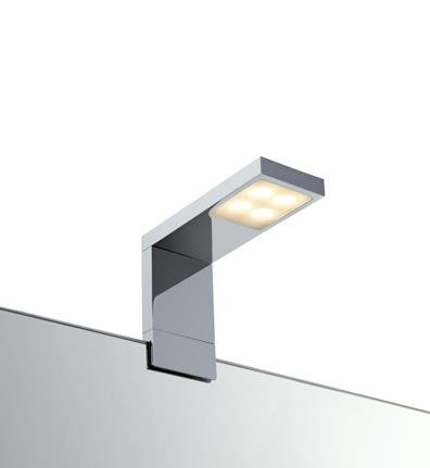 Rennes speillampe - krom/frostet glass
