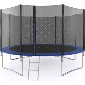 Trampoline med sikkerhetsnett - 425 cm + Stige til trampoline