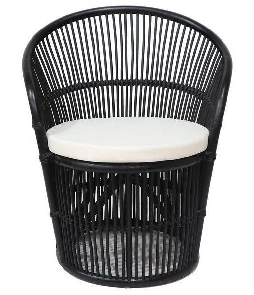 Narva lenestol i rotting - Svart