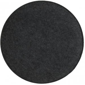 Rund stolpute i svart polyesterfilt - 35 cm