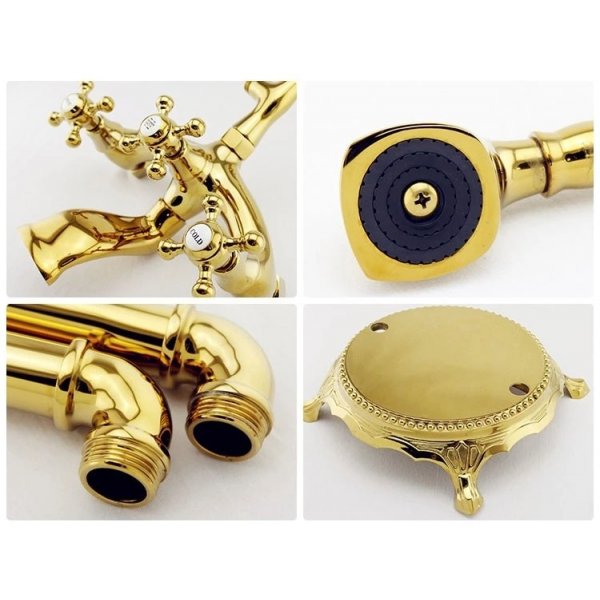 Frittstående badekarbatteri L008 - Gull Frittstående badekarbatteri L008 - Gull