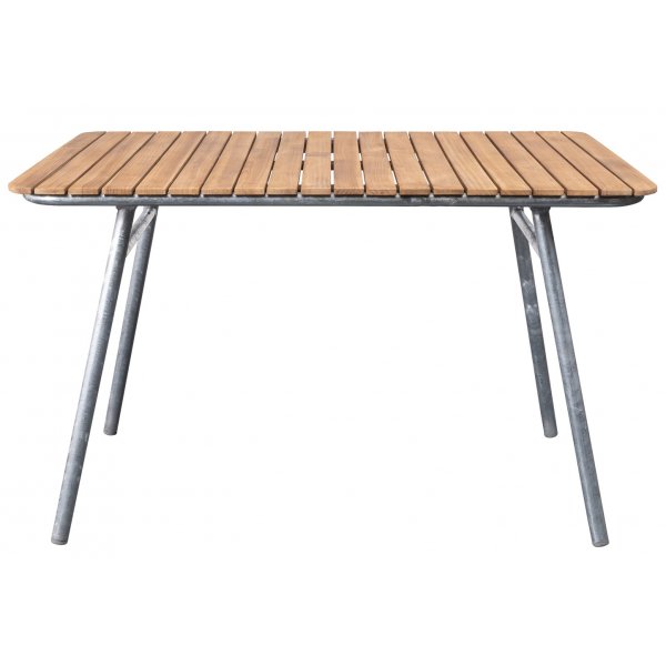 Mllan bord 120x80cm - Teak / Galvanisert stl + Rengjringsspray for utembler