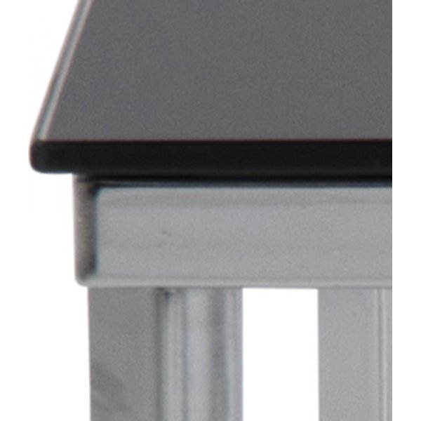 Kryssbord 50 cm - Krom/svart