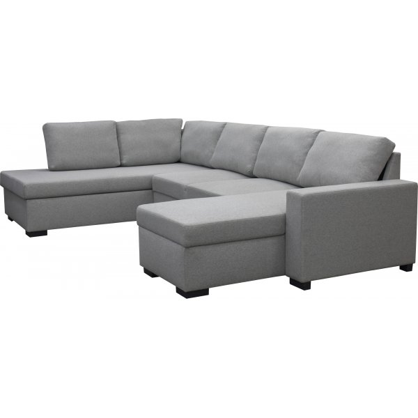 U-sofa Solna med oppbevaring - 309 cm - lys grå U-sofa Solna med oppbevaring - 309 cm - lys grå