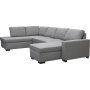U-sofa Solna med oppbevaring - 309 cm - lys grå U-sofa Solna med oppbevaring - 309 cm - lys grå