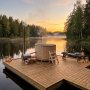 Badestamp med ildoppvarming