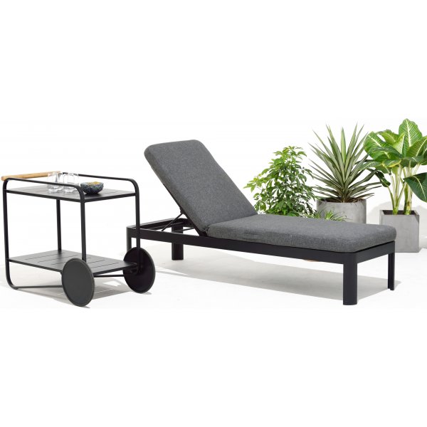 Livsstil Hageportaler - Serveringsvogn svart / Teak