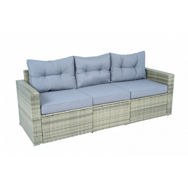 Stor loungegruppe 7 deler | Sofa, lenestoler, bord og krakker | Gr�