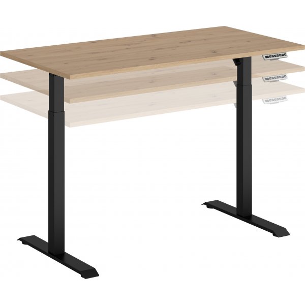 Elektrisk skrivebord 160 cm bredt - Eik