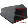 Garasjetelt 2,7x5,1 m PE-lerret 200 g/m� gr�tt garasjesett