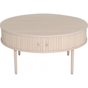 Slide sofabord �90 cm - Hvitpigmentert eik