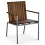 Alva spisegruppebord inkl. 6 stoler - Teak / Galvanisert stl