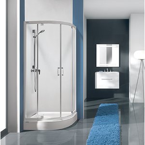 TX halvrund dusjhjørne - 5 mm glass (2 utadgående dører) TX halvrund dusjhjørne - 5 mm glass (2 utadgående dører)
