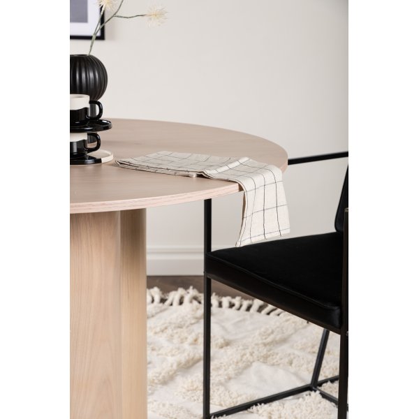 Spisebord rundt 110 cm hvitvasket - Olivia Spisebord rundt 110 cm hvitvasket - Olivia