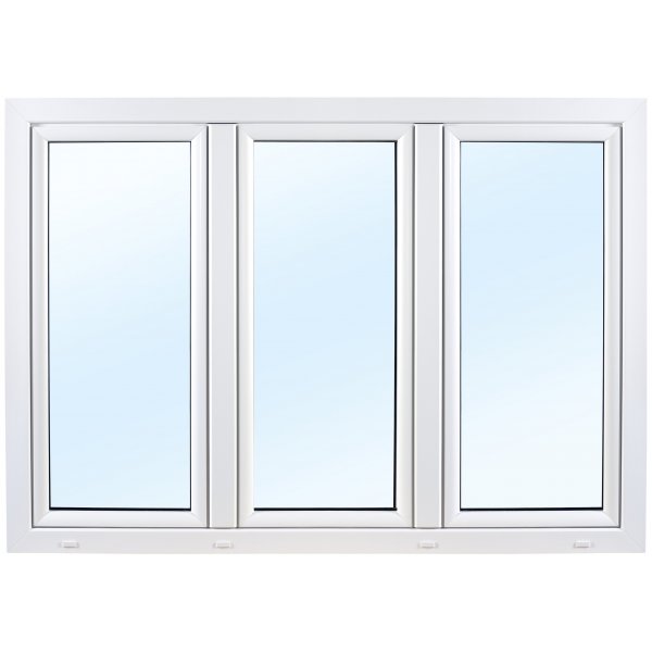 Vindu PVC Sidehengslet 2-Lags - 3-Rams Innadslende + Ramme ermer