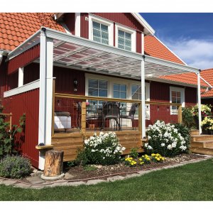 Balkongtak 5,6x3,0m | Ekstra høyt | Kanalplast / aluminium Balkongtak 5,6x3,0m | Ekstra høyt | Kanalplast / aluminium
