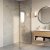 Dusjvegg Crystal 900 - 90x190 cm i 8 mm herdet glass | Dusjvegg med kromprofiler Dusjvegg Crystal 900 - 90x190 cm i 8 mm herdet glass | Dusjvegg med kromprofiler